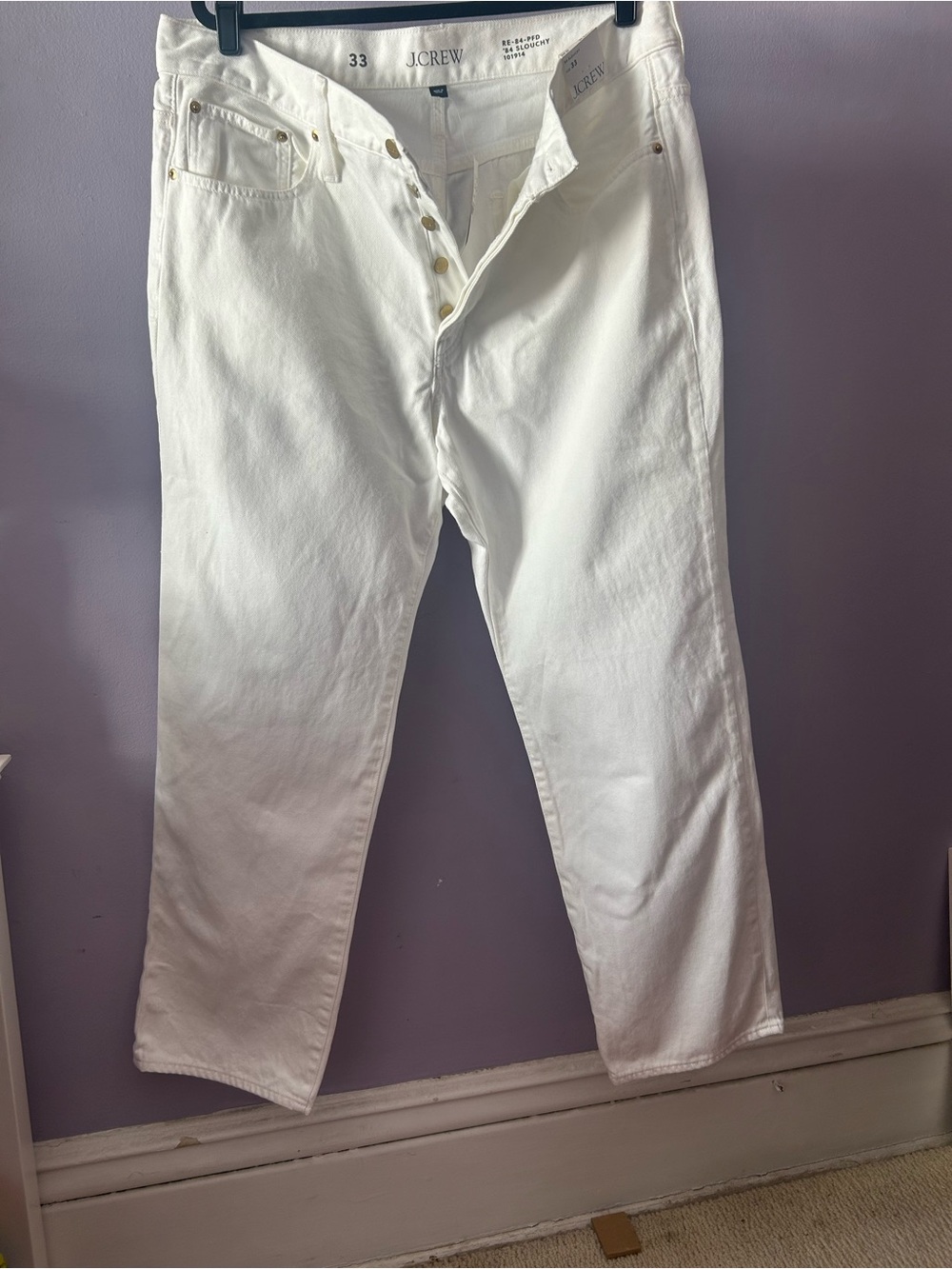 Women’s J Crew White Button Down Jeans